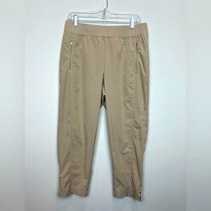 Zenergy by Chicos 1, 8 US Crop Capri Pants Tan